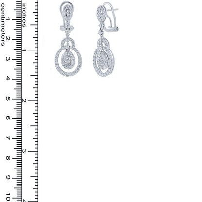 18k White Gold Diamond Earring - 1.88ct