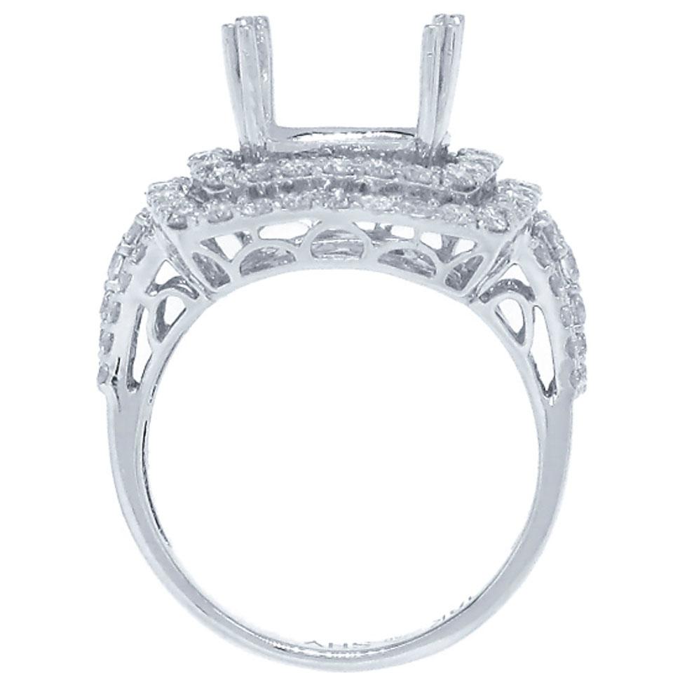 18k White Gold Diamond Semi-mount Ring - 1.56ct