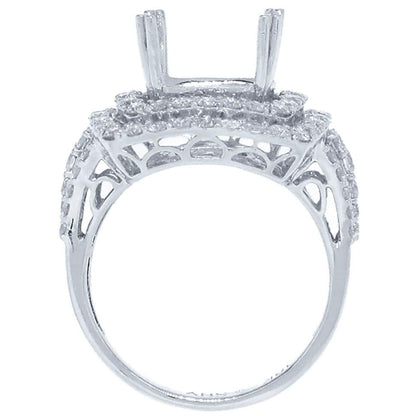 18k White Gold Diamond Semi-mount Ring - 1.56ct