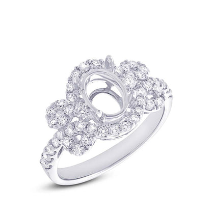 18k White Gold Diamond Semi-mount Ring - 0.86ct