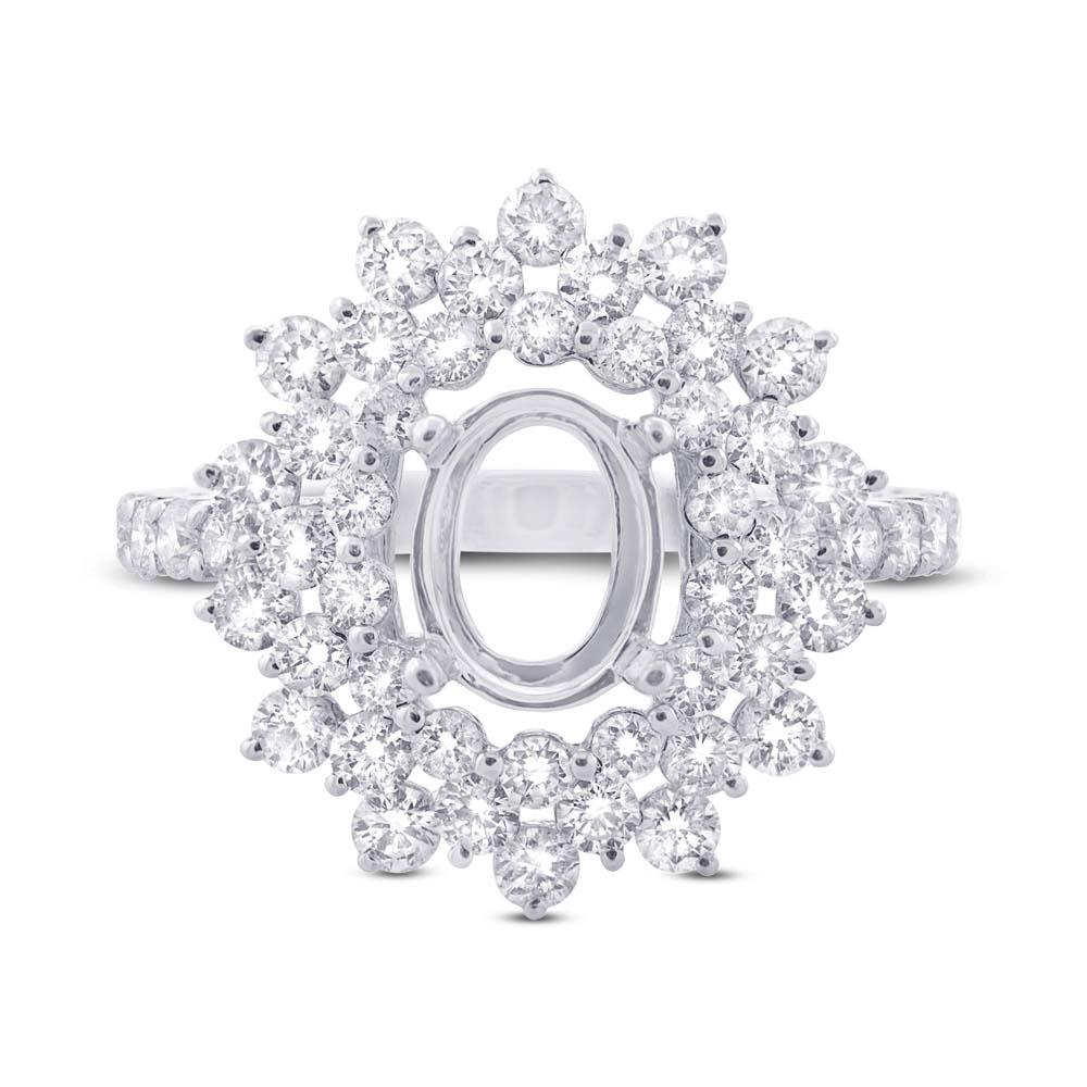18k White Gold Diamond Semi-mount Ring - 2.08ct