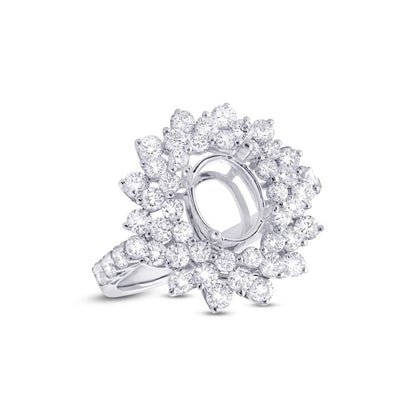 18k White Gold Diamond Semi-mount Ring - 2.08ct