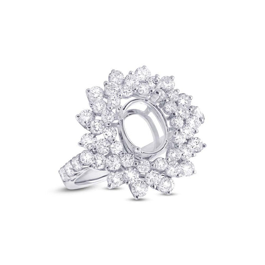 18k White Gold Diamond Semi-mount Ring - 2.08ct