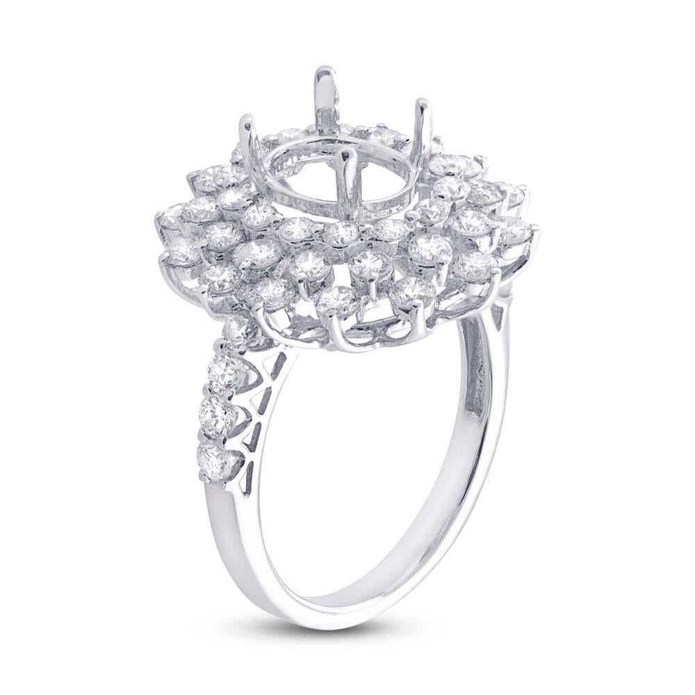 18k White Gold Diamond Semi-mount Ring - 2.08ct