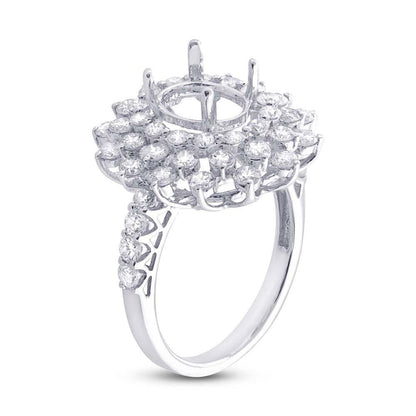 18k White Gold Diamond Semi-mount Ring - 2.08ct