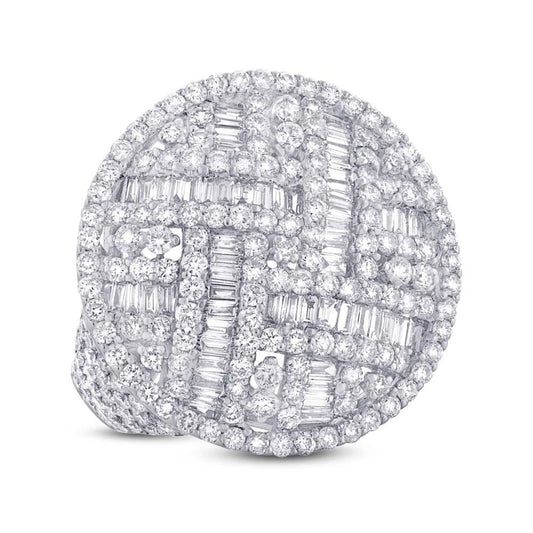 18k White Gold Diamond Lady's Ring - 4.06ct