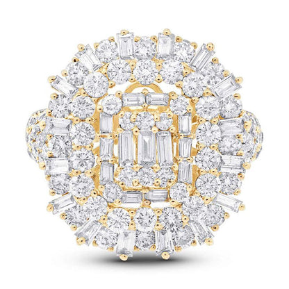 18k Yellow Gold Diamond Lady's Ring - 3.39ct