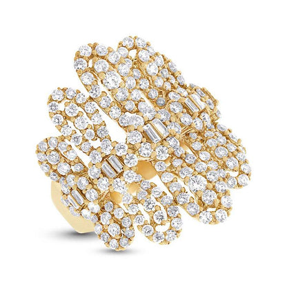 18k Yellow Gold Diamond Lady's Ring - 3.06ct