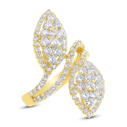 18k Yellow Gold Diamond Lady's Ring - 2.44ct