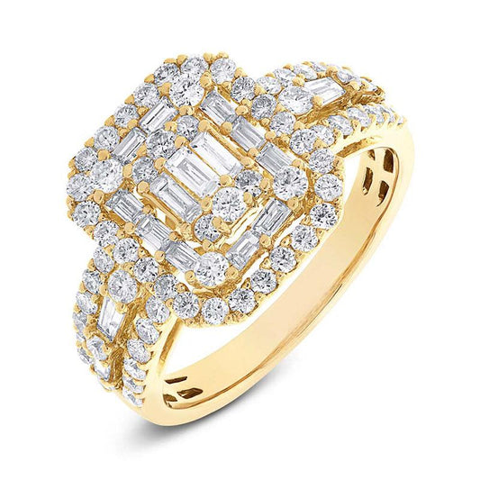 18k Yellow Gold Diamond Lady's Ring - 1.40ct