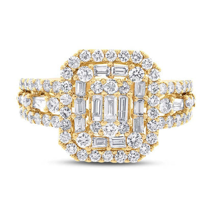 18k Yellow Gold Diamond Lady's Ring - 1.40ct