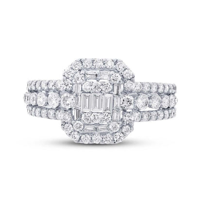 18k White Gold Diamond Lady's Ring - 1.24ct