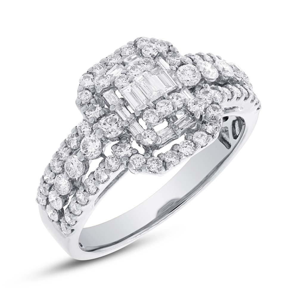18k White Gold Diamond Lady's Ring - 1.24ct