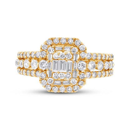 18k Yellow Gold Diamond Lady's Ring - 1.24ct