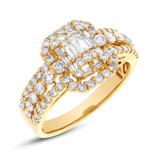 18k Yellow Gold Diamond Lady's Ring - 1.24ct