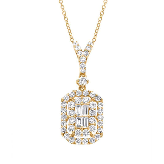 18k Yellow Gold Diamond Pendant - 0.67ct