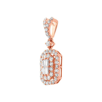 18k Rose Gold Diamond Pendant - 0.67ct