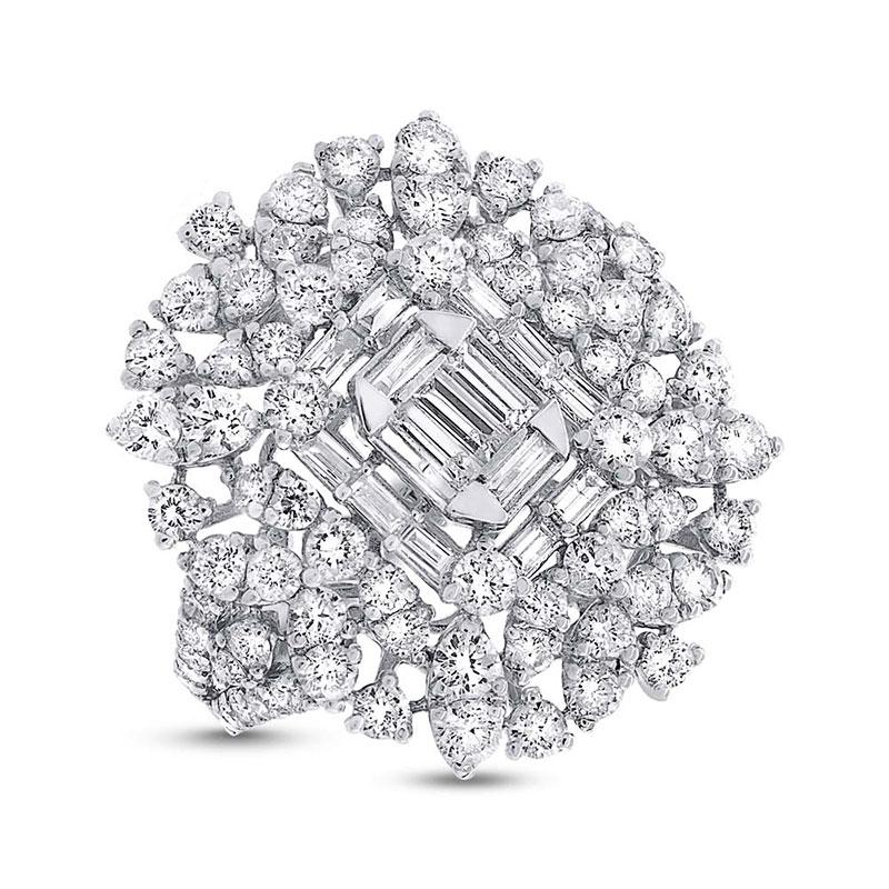 18k White Gold Diamond Lady's Ring - 2.89ct
