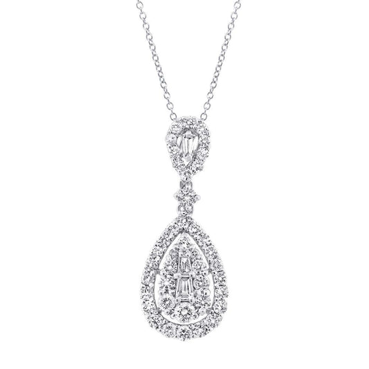 18k White Gold Diamond Pendant - 0.78ct