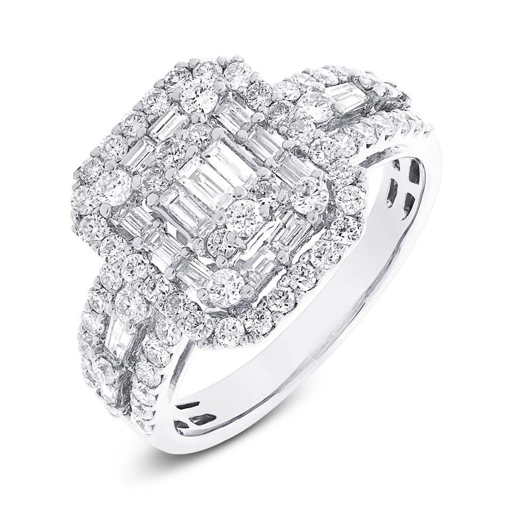 18k White Gold Diamond Lady's Ring - 1.40ct