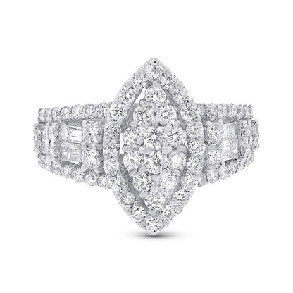 18k White Gold Diamond Lady's Ring - 1.98ct