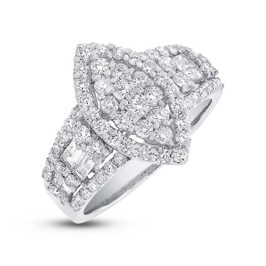 18k White Gold Diamond Lady's Ring - 1.98ct