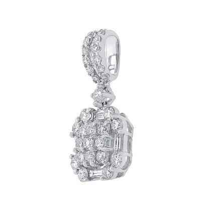 18k White Gold Diamond Pendant - 0.85ct