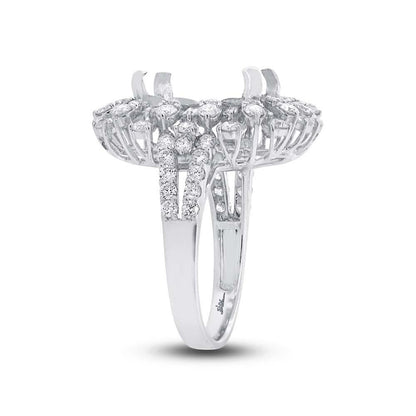 18k White Gold Diamond Semi-mount Ring - 1.72ct