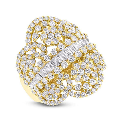 18k Yellow Gold Diamond Lady's Ring - 3.63ct