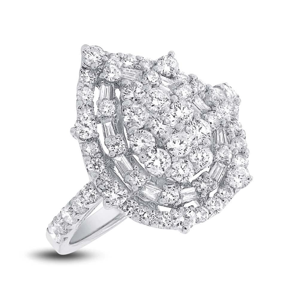 18k White Gold Diamond Lady's Ring - 1.54ct