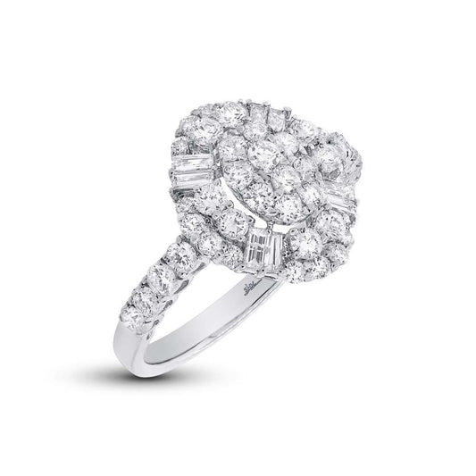 18k White Gold Diamond Lady's Ring - 1.59ct
