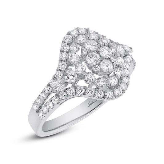 18k White Gold Diamond Lady's Ring - 1.37ct