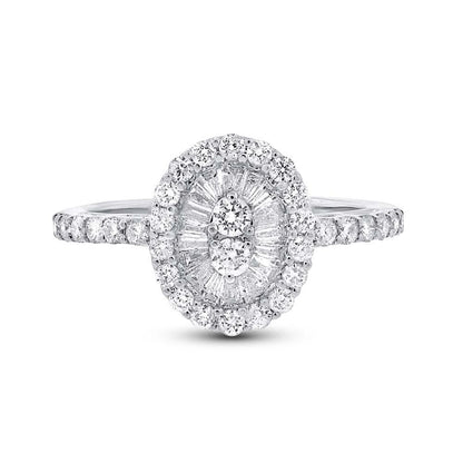 18k White Gold Diamond Lady's Ring - 0.83ct