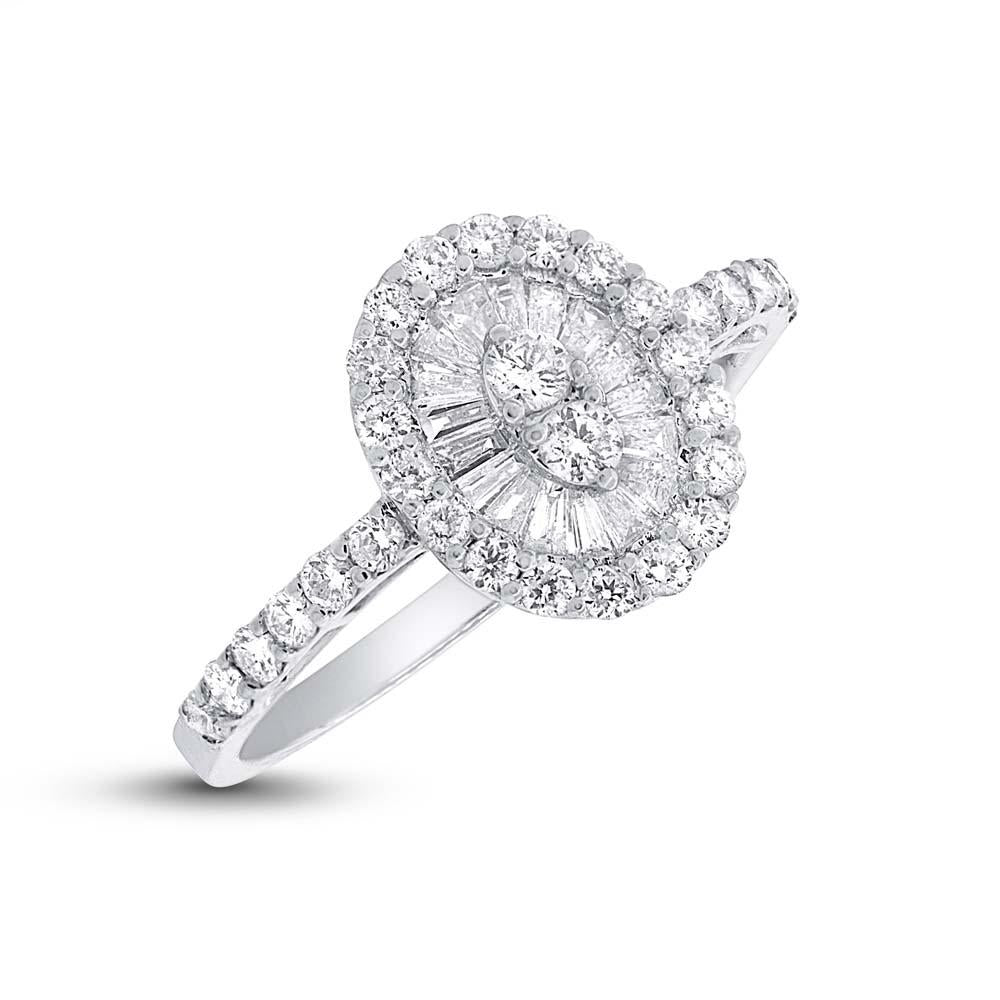 18k White Gold Diamond Lady's Ring - 0.83ct