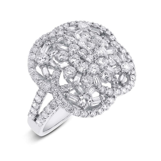 18k White Gold Diamond Lady's Ring - 2.93ct