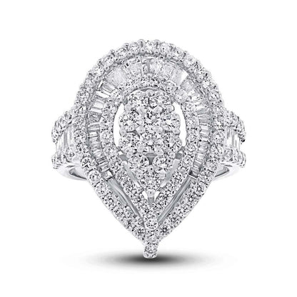 18k White Gold Diamond Lady's Ring - 2.49ct