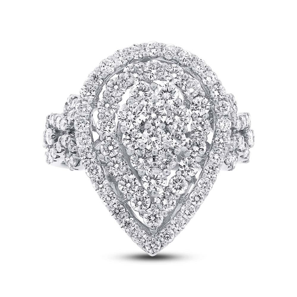 18k White Gold Diamond Lady's Ring - 2.35ct