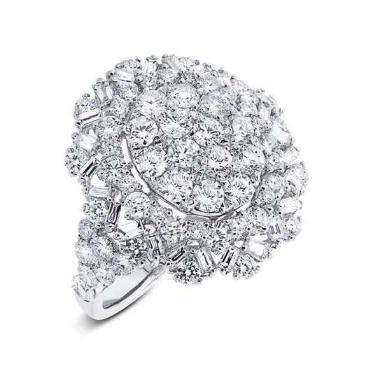 18k White Gold Diamond Lady's Ring - 3.26ct