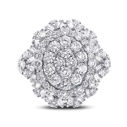 18k White Gold Diamond Lady's Ring - 3.26ct