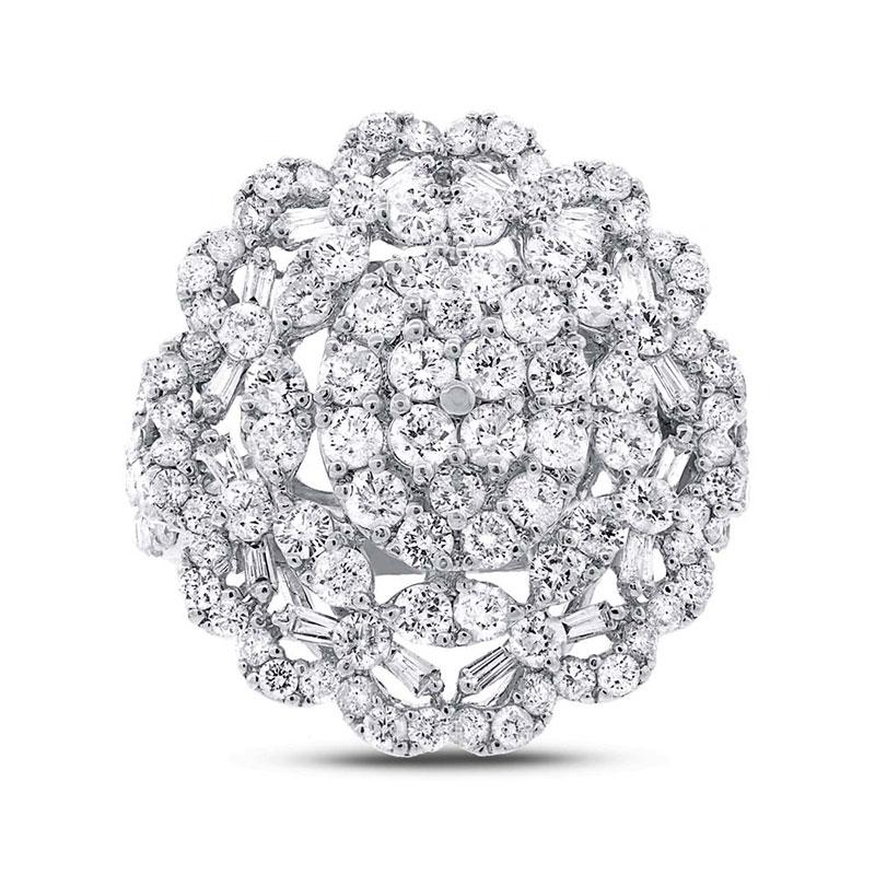 18k White Gold Diamond Lady's Ring - 3.11ct