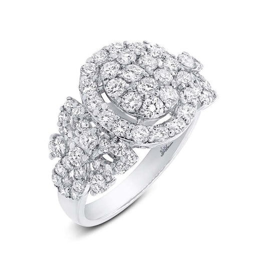 18k White Gold Diamond Lady's Ring - 1.52ct