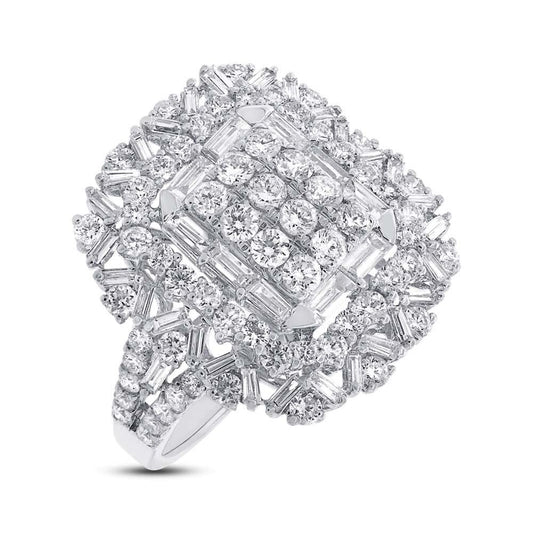 18k White Gold Diamond Lady's Ring - 2.62ct