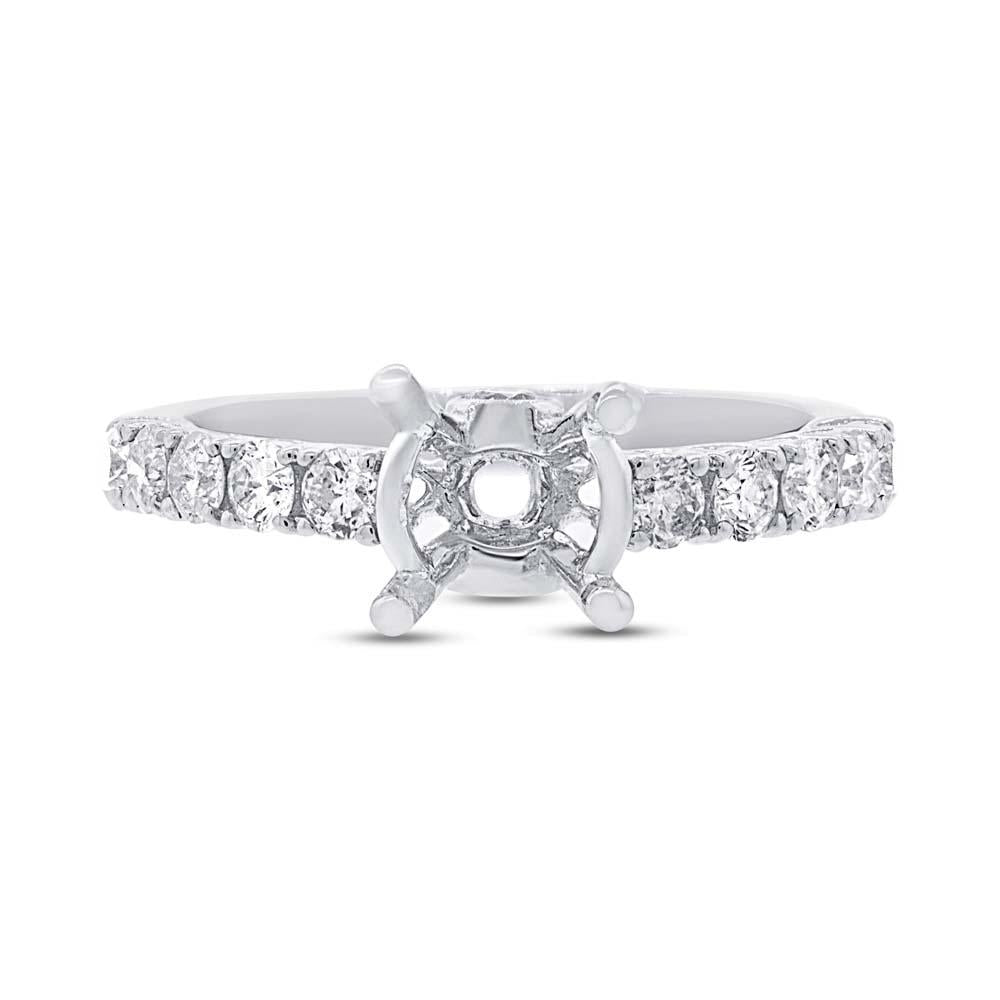 18k White Gold Diamond Semi-mount Ring - 0.80ct