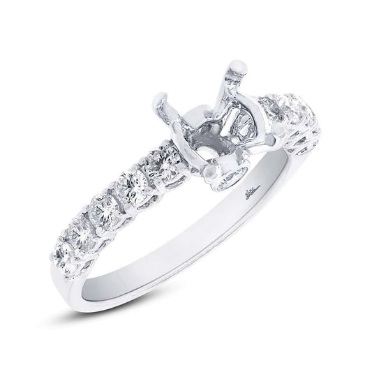 18k White Gold Diamond Semi-mount Ring - 0.80ct