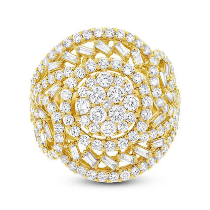 18k Yellow Gold Diamond Lady's Ring - 2.79ct