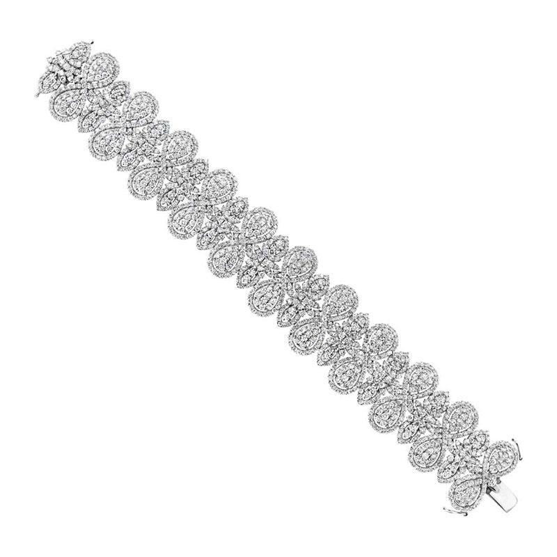 18k White Gold Diamond Bracelet - 22.41ct
