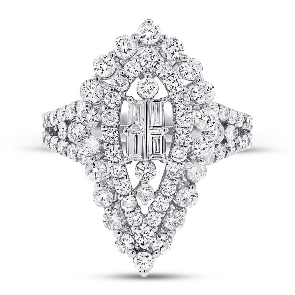 18k White Gold Diamond Lady's Ring - 2.31ct