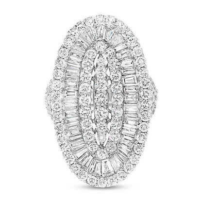 18k White Gold Diamond Lady's Ring - 6.34ct
