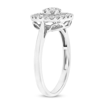 18k White Gold Diamond Baguette Lady's Ring - 0.57ct