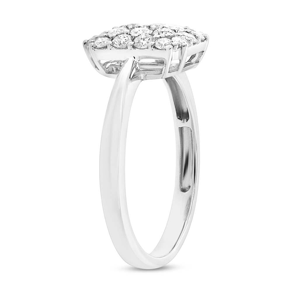 18k White Gold Diamond Pave Lady's Ring - 0.75ct